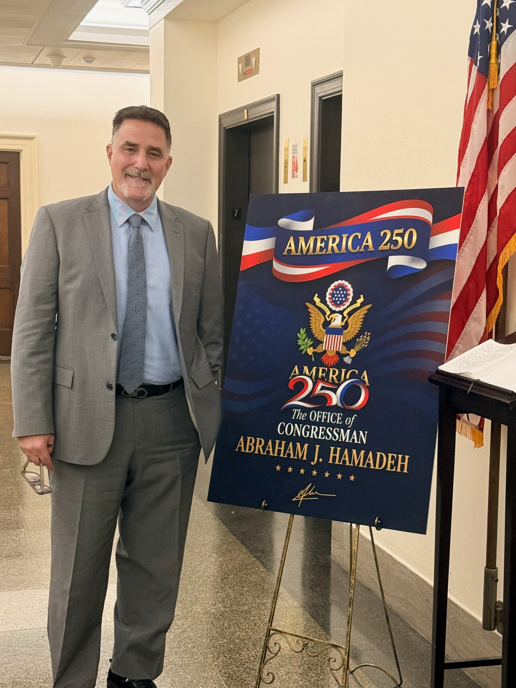 Empower Chief Growth Officer Anthony Conti visiting Congressman Abe Hamadeh's office
