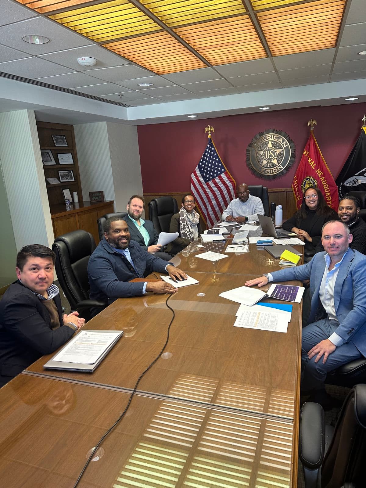 Empower CEO Dr. Yisroel Loeb joins participants around a conference table at The American Legion