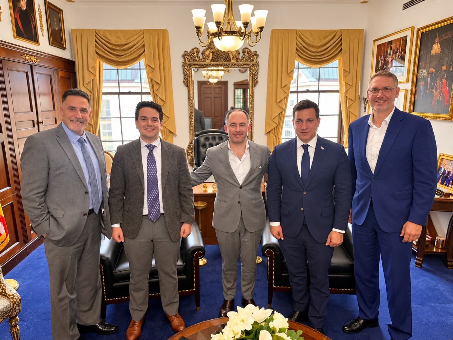 Dr. Loeb, Anthony Conti, and Jason Grendahl with members of Congressman Abe Hamadeh's congressional team