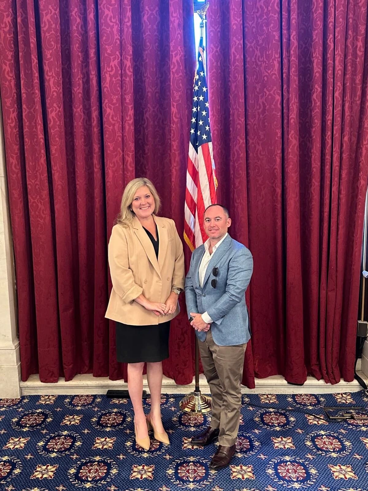 Dr. Loeb with Kelsey Baron during a Senate office visit