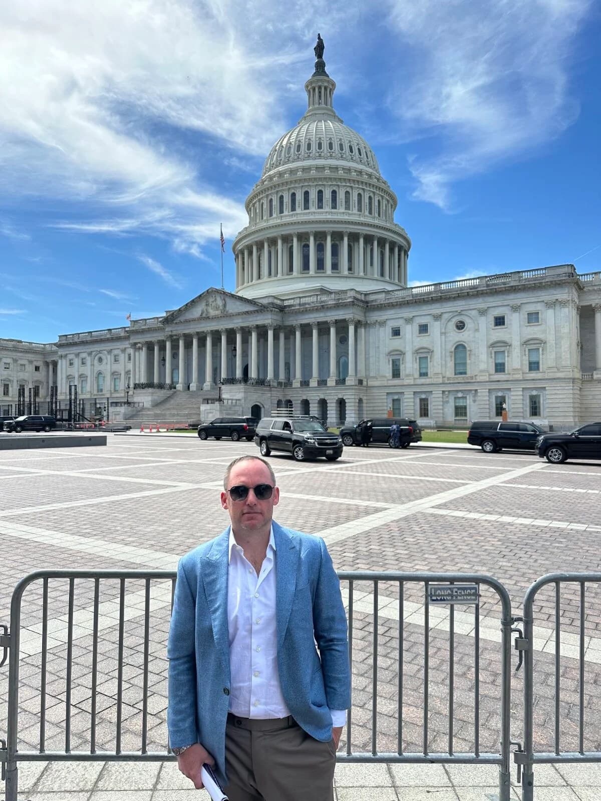 Dr. Loeb standing outside the United States Capitol