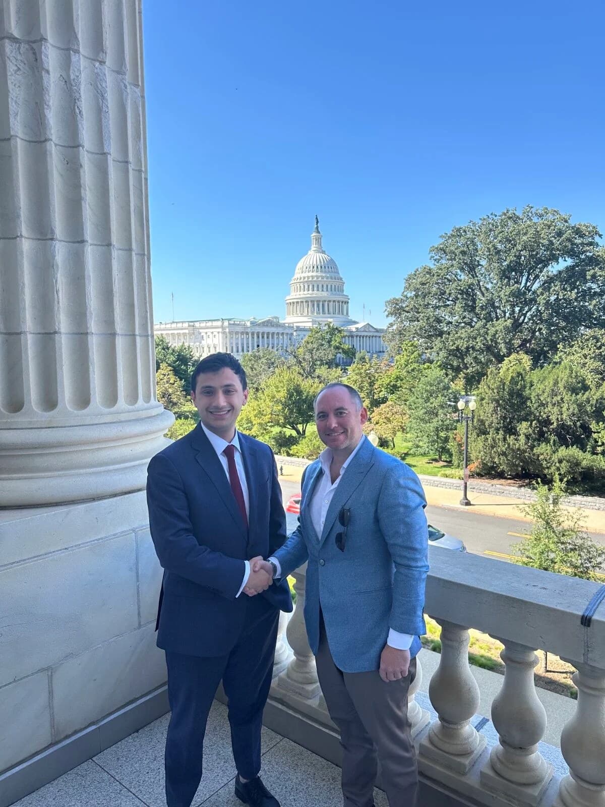 Dr. Loeb with Alex Lucero near the United States Capitol